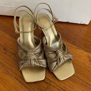 Vince Camuto Gold Knot Heels